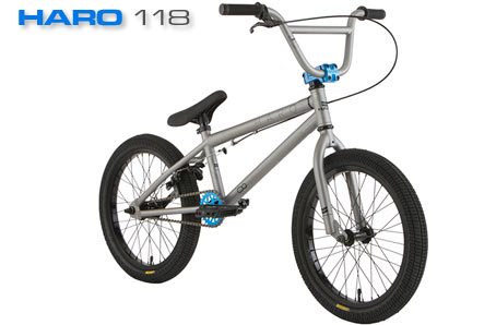 2014 HARO BMX '118' 18 Zoll BMX Matt Silver Grey