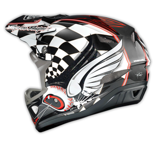 2014  TLD D3 CARBON SE "FINISHLINE" BLACK