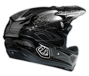 2014 TLD D3 CARBON Helm "PINSTRIPE BLACK 2"