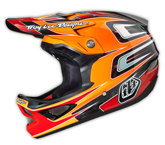 2014 TLD D3 CARBON Helm "SPEED" Orange