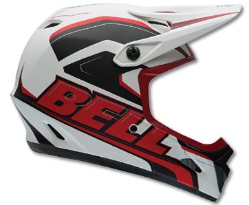 2015 BELL TRANSFER-9 "MATTE WHITE / RED SET UP"