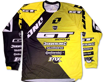 2016 GT MTB DH TEAM JERSEY YELLOW/BLACK