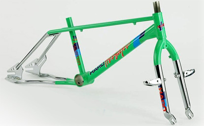 1986 HARO TRIBUTE MASTER F/F Set Green Chrome