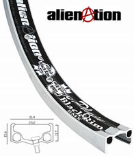 ALIENATION  'PBR - PLAIN BLACK RIM'