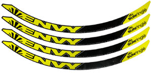 New! SUN Ringl "ENVY" Rim Sticker Front YELLOW