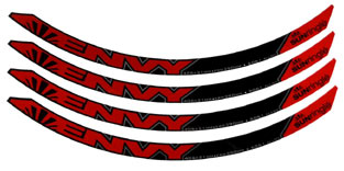 New! SUN Ringl "ENVY" Rim Sticker Front RED