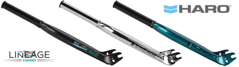 HARO Bikes "LINEAGE FORKS" FORKS, TEAL CHROME