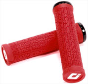 ODI X 'STAYSTRONG REACTIV' Lock-On Grips RED