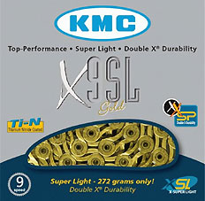 KMC 'X9 SL' Chain 3/32" Gold