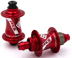 PRIDE  'CONTROL'  BMX Disc-Hubs Set Red