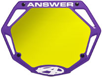 ANSWER '3-D" MINI Numberplates PURPLE