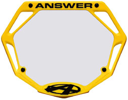 ANSWER '3-D" PRO Number Plate YELLOW