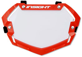 INSIGHT VISION V2  '3-D" MINI Numberplates Red