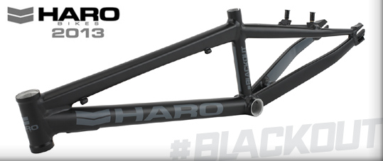 HARO 2013 "BLACKOUT" RACE Frame